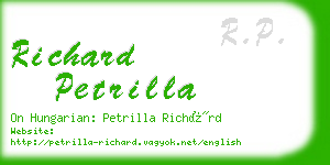 richard petrilla business card